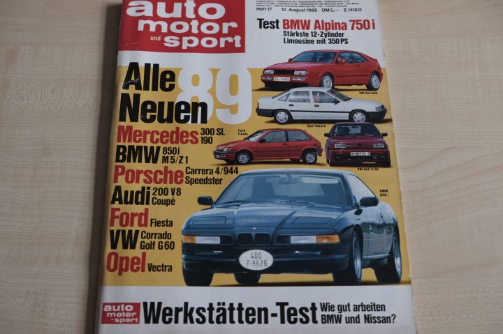 Deckblatt Auto Motor und Sport (17/1988)